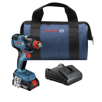 IMPACT DRIVERS | Factory Reconditioned Bosch GDX18V-1800B12-RT 18V EC Brushless Lithium-Ion 1/4 in. and 1/2 in. Cordless 2-in-1 Bit/Socket Impact Driver Kit (2 Ah)