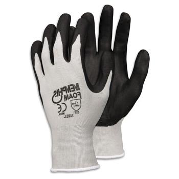 EMERGENCY RESPONSE | MCR Safety 9673M Economy Foam Nitrile Gloves - Medium Gray/Black (1 Dozen)
