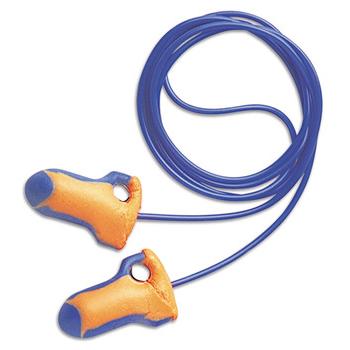EAR PROTECTION | Howard Leight by Honeywell LT-30 100-Pair 32NRR Laser Trak Corded Single-Use Earplugs - Orange/Blue