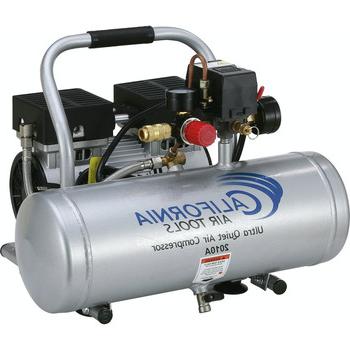 便携式空气压缩机|加州空气工具2010A 1 HP 2加仑超安静和无油铝罐手提空气压缩机