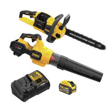 OUTDOOR POWER COMBO KITS | Dewalt DCBL772X1-DCCS670B 60V MAX FLEXVOLT Brushless Lithium-Ion Cordless Handheld Axial Blower and 16 in. Chainsaw Bundle (3 Ah)