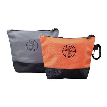 箱子和袋子| 克莱恩的工具 55470 2件套直立拉链工具包套装-橙色/黑色，灰色/黑色