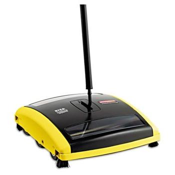 CLEANING AND SANITATION | Rubbermaid Commercial FG421588BLA 44 in. Handle Brushless Mechanical Sweeper - Black/Yellow