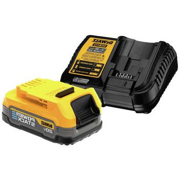 BATTERY AND CHARGER STARTER KITS | Dewalt DCBP034C 20V MAX POWERSTACK Compact Lithium-Ion Battery and Charger Starter Kit (1.7 Ah)