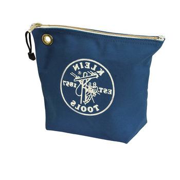 箱子和袋子|克莱恩工具5539的客人 10英寸. x 3.5 in. x8英寸. 帆布拉链消耗品工具袋-蓝色