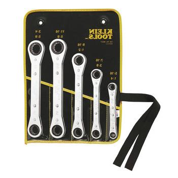 BOX WRENCHES | Klein Tools 68221 5-Piece Ratcheting Box Wrench Set